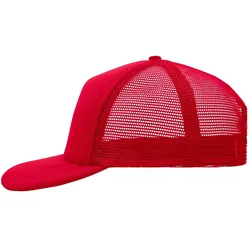 Basecap "MB6508" 5-Panel-Flat-Peak - red