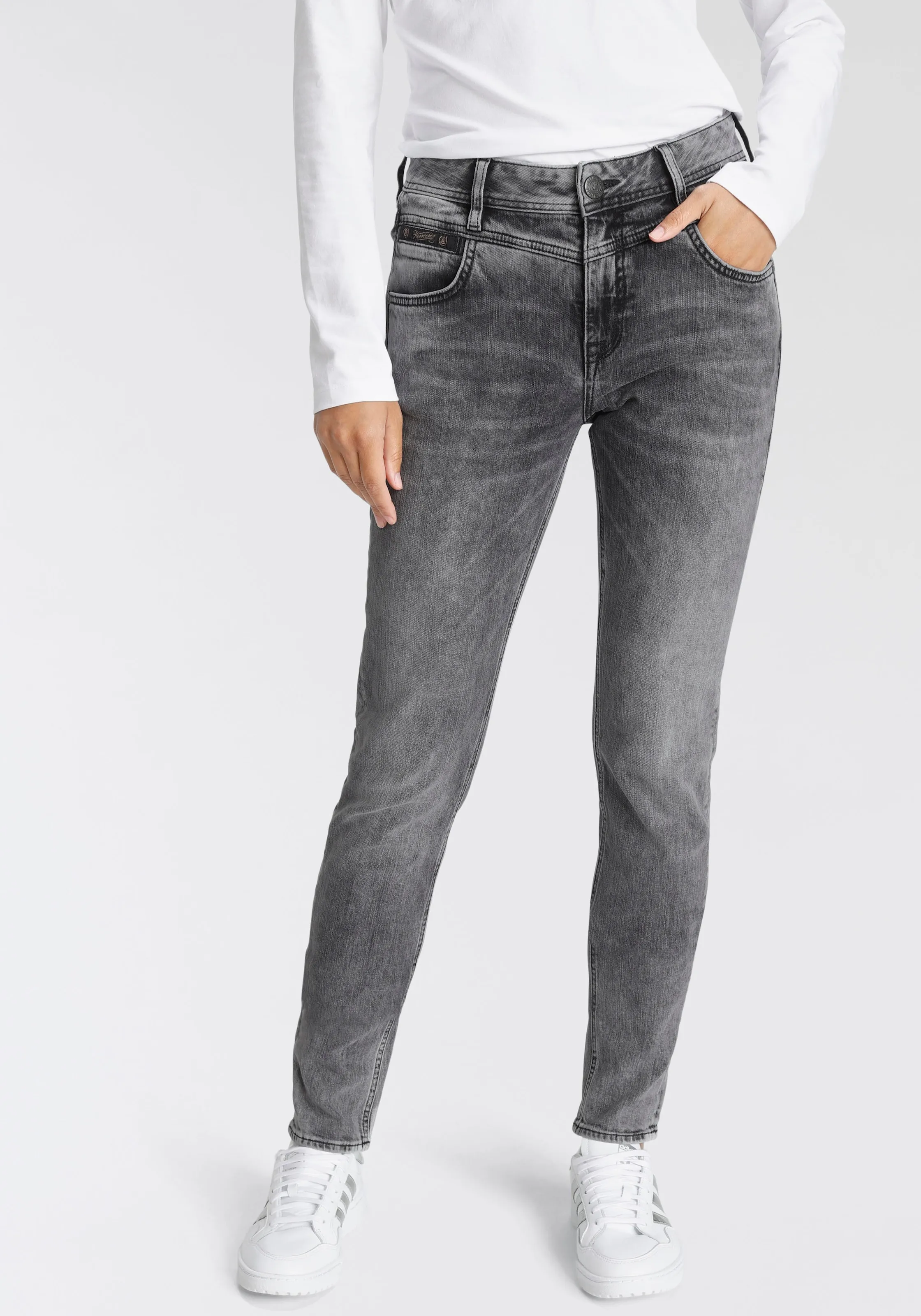 Slim-fit-Jeans »PEPPY SLIM RECYCLED DENIM«, Normal Waist Recycled Polyester, Gr. 29 - Länge 32, silent 730, , 46271817-29 Länge 32