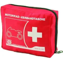 GRAMM medical Motorrad-Verbandtasche  418.035.16700 , Farbe: rot, mit Inhalt nach DIN 13 167:2014