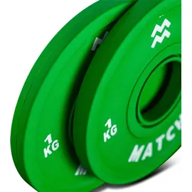 Matchu Sports Mini Hantelscheiben 1 kg Hantelscheibe grün