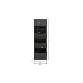 Möbel Kraft Frillensee Wäscheschrank 60 x 195 cm Grau