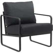 CLP Lounger Manea schwarz/Kunstleder