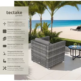 Tectake Rattansessel 70 x 69 x 65 cm Grau