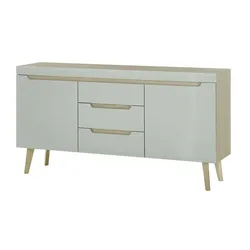 Sideboard , grün , Maße (cm): B: 160 H: 83