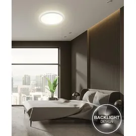 Blulaxa LED-Deckenleuchte, 18W, 3000K, 2200lm, warmweiß, IP20, weiß