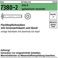Industrial Quality Supplies ISO 7380-2 Flachkopf-Flanschschraube VG M8x25 Stahl