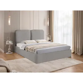 Mirjan24 Polsterbett Hellgrau, Textil, Rechteckig, 140x200 cm, Schlafzimmer, Betten, Polsterbetten
