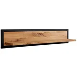 Massivmoebel24 Wandregal 120 x 22 x 24 cm Wildeiche natur geölt Beige