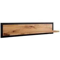 Massivmoebel24 Wandregal 120 x 22 x 24 cm Wildeiche natur geölt Beige