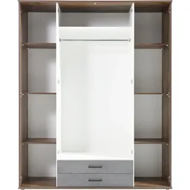 Pol-Power Drehtürenschrank Chicago 159 x 197 x 54 cm Braun