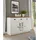 furn.design Sideboard Seyne 130 x 86 cm Weiß / Eiche