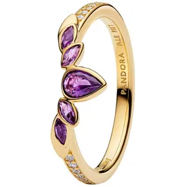 Pandora 164135C01 Damenring Disney Frozen Königin Anna Tiara Goldfarben, 58/18,5