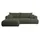 Selsey Ecksofa, Olivgrün, Textil, L-Form, Ottomane links, 260x165 cm, Wohnzimmer, Sofas & Couches, Wohnlandschaften, Ecksofas