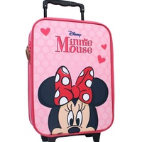 Disney Minnie Mouse Kinderkoffer Trolley Kindertrolley Minni Maus Pink, 2 Rollen, Trolley rosa