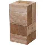 Mendler Blumentisch HWC-A15, Blumensäule Blumenständer, Tanne Holz rustikal massiv MVG-zertifiziert ~ 60cm