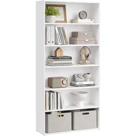 VASAGLE Bücherregal 24 x 80 x 160,7 cm Wolkenweiß
