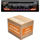 JUST SOUND best choice for caraudio Autoradio Einbaupaket JVC KD-DB922BT passend für Mitsubishi Space Wagon | Bluetooth Telefonieren Audiostreaming