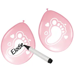 6 Sweet Babygirl Partyballons 30cm - OS