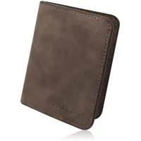 MultiValue Portmonee Herren, Schlank Bi-Fold Herren Geldbörse Leichtes Geldbörse Herren Klein Brieftasche Herren Für die Aufbewahrung von Bargeld Karten Quittung (Braun)