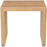 JAN KURTZ Hocker Tivoli Teak massiv 50 x 45 x 45 cm Braun