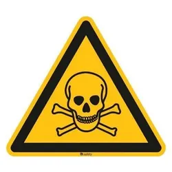 Warnschild "Warnung vor giftigen Stoffen", ISO 7010, Aluminium, 200 mm, VE = 10 Stück