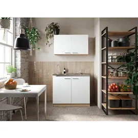 Respekta Merle Miniküche Pantry 100 cm weiß