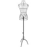 ACROSSPART Schneiderpuppe Weiblich Metall Schneiderpuppe in Schwarz Schneiderpuppe Kleiderständer Schwarz Metall Büste Vintage Schaufensterpuppe