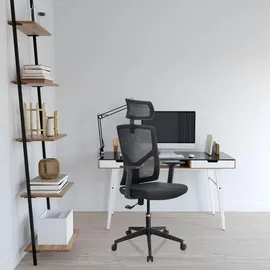 HJH Office BRETON B Stoff / Netzstoff Schwarz