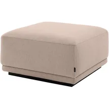 Musterring Hocker MUSTERRING, sand, B:80cm H:41cm T:80cm, 94% Polyester, 6% Nylon, Hocker, Hocker, mit Wellenunterfederung & HR-Kaltschaum, Holzrahmen in Schwarz