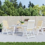 vidaXL Gartenstuhlauflagen für Hochlehner 4Stk. Beige 120x50x3cm Stoff