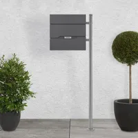 ML DESIGN modern liv Standbriefkasten Edelstahl Anthrazit