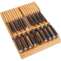 Utoplike in- Schublade Messerblock Bambus Küche Messer Schublade Veranstalter,