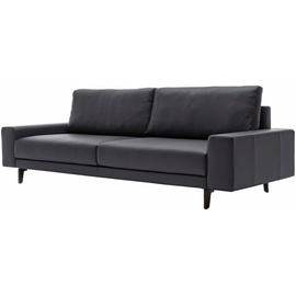 HÜLSTA sofa 3-Sitzer »hs.450«, Armlehne breit niedrig, Alugussfüße in umbragrau, Breite 220 cm schwarz