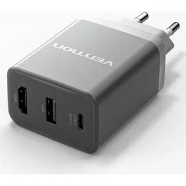 Vention FJAH0-EU USB(C+A)+HDMI GaN Netzladegerät (60W/5W/4K@60Hz) (grau)