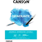 Canson Graduate Aquarellpapier Fein A5 Naturweiß 20 Blatt