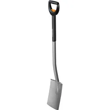 Fiskars Teleskop-Spaten für weiche, steinarme Böden, Rund, Länge 1,05 bis 1,25 m, Hochwertiger Borstahl, Schwarz/Silber, SmartFit, 1000620