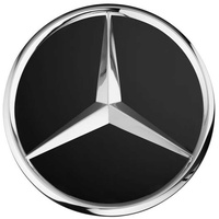 Mercedes-Benz Radnabenabdeckung Stern erhaben schwarz matt für Durchmesser 66.8