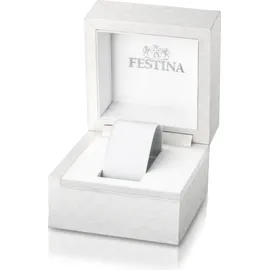 Festina F16904/A 31mm Edelstahlgehäuse Silber Silikonarmband Schwarz