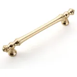 Amerdeco 10 Möbelgriffe gebürstetes Messing 128 mm Lochabstand