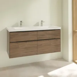 Villeroy & Boch Waschbeckenunterschrank 4 Auszüge 127,2 x 57,9 x 47,8 cm Arizona Oak/Volcano Black