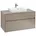 Waschbeckenunterschrank 1000x548x500 mm, 2 Auszüge , für Waschbecken mittig, C01600, Farbe: Front/Korpus: Truffle Grey, Griff: Truffle Grey