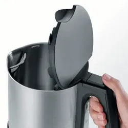 SEVERIN Wasserkocher 1,7l/2200W edel-schwarz WK 3409 Edelstahl