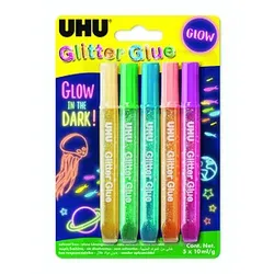 5 UHU Glow in the dark Klebestifte 5x 10,0 ml