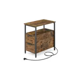 Möbel Kraft Beistelltisch Braun lackiert 35 x 61 x 35 cm