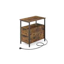 Möbel Kraft Beistelltisch Braun lackiert 35 x 61 x 35 cm