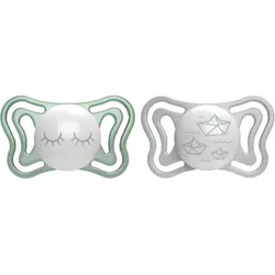 Chicco Physio Light Physio Forma Night Schnuller 16-36 m Green/Grey 2 St.