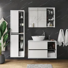 Vicco Viola 3-tlg. weiß matt/anthrazit matt