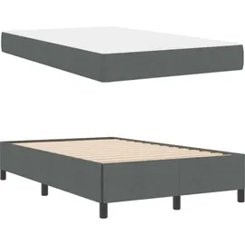 vidaXL Boxspringbett 120 x 200 cm Dunkelgrau