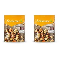Seeberger Nusskernmischung: Pure Nuss-Mischung aus knackigen Haselnusskernen, Mandeln, Walnüssen & Cashewkernen - intensives Nuss-Aroma, glutenfrei (1 x 400 g) (Packung mit 2)
