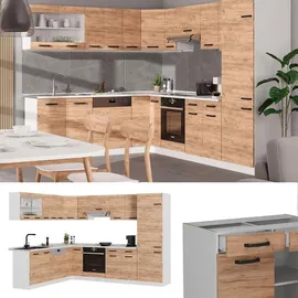 Vicco Winkelküche L-Form 227 x 287 cm Eiche/Weiß